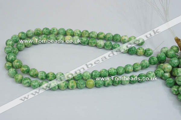 CRF183 15.5 inches 10mm round dyed rain flower stone beads wholesale