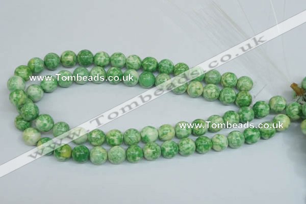 CRF184 15.5 inches 12mm round dyed rain flower stone beads wholesale