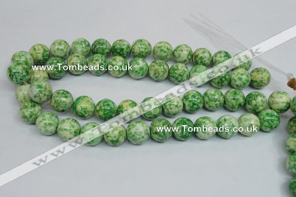 CRF186 15.5 inches 16mm round dyed rain flower stone beads wholesale
