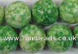 CRF188 15.5 inches 20mm round dyed rain flower stone beads wholesale