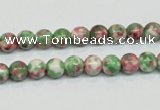 CRF22 15.5 inches 6mm round dyed rain flower stone beads wholesale