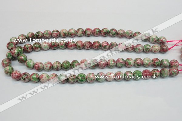 CRF25 15.5 inches 12mm round dyed rain flower stone beads wholesale