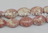 CRF263 15.5 inches 10*14mm oval dyed rain flower stone beads