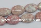 CRF265 15.5 inches 13*18mm oval dyed rain flower stone beads