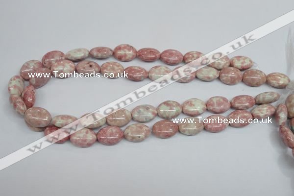 CRF265 15.5 inches 13*18mm oval dyed rain flower stone beads