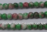 CRF271 15.5 inches 3mm round dyed rain flower stone beads