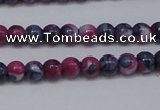 CRF273 15.5 inches 3mm round dyed rain flower stone beads