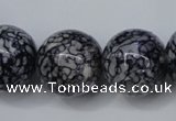 CRF287 15.5 inches 18mm round dyed rain flower stone beads