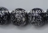 CRF288 15.5 inches 20mm round dyed rain flower stone beads