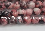 CRF301 15.5 inches 6mm round dyed rain flower stone beads wholesale