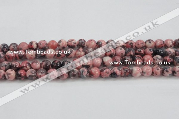 CRF304 15.5 inches 12mm round dyed rain flower stone beads wholesale