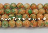 CRF307 15.5 inches 4mm round dyed rain flower stone beads wholesale