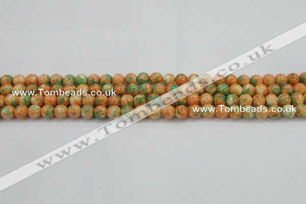 CRF308 15.5 inches 6mm round dyed rain flower stone beads wholesale