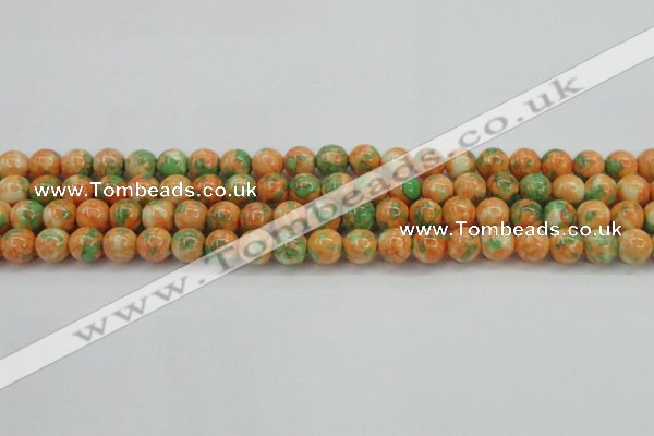 CRF310 15.5 inches 10mm round dyed rain flower stone beads wholesale