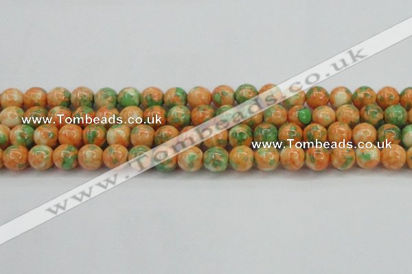 CRF312 15.5 inches 14mm round dyed rain flower stone beads wholesale