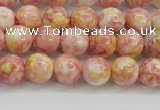 CRF315 15.5 inches 6mm round dyed rain flower stone beads wholesale