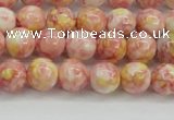 CRF315 15.5 inches 6mm round dyed rain flower stone beads wholesale