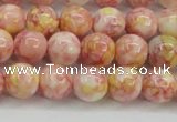 CRF316 15.5 inches 8mm round dyed rain flower stone beads wholesale