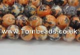 CRF322 15.5 inches 6mm round dyed rain flower stone beads wholesale