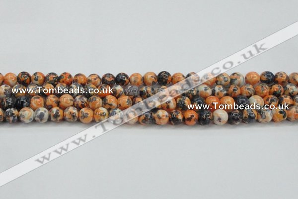 CRF323 15.5 inches 8mm round dyed rain flower stone beads wholesale