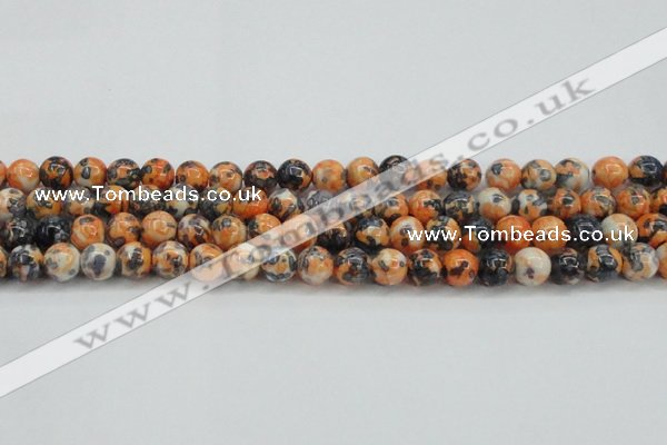 CRF324 15.5 inches 10mm round dyed rain flower stone beads wholesale