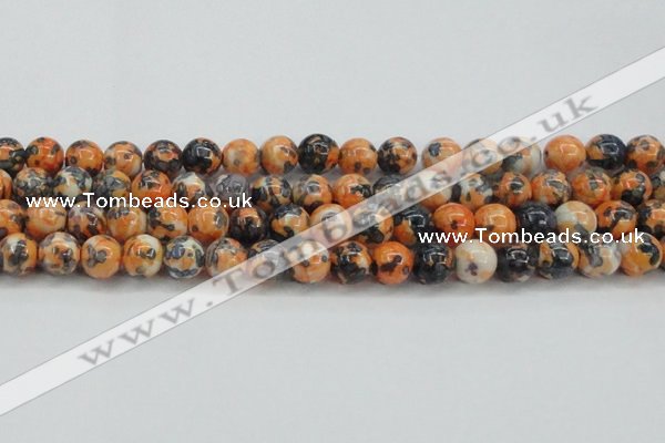 CRF326 15.5 inches 14mm round dyed rain flower stone beads wholesale