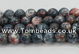 CRF328 15.5 inches 4mm round dyed rain flower stone beads wholesale