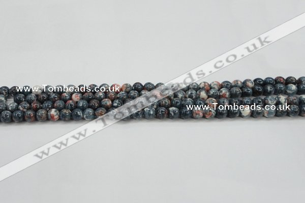 CRF328 15.5 inches 4mm round dyed rain flower stone beads wholesale