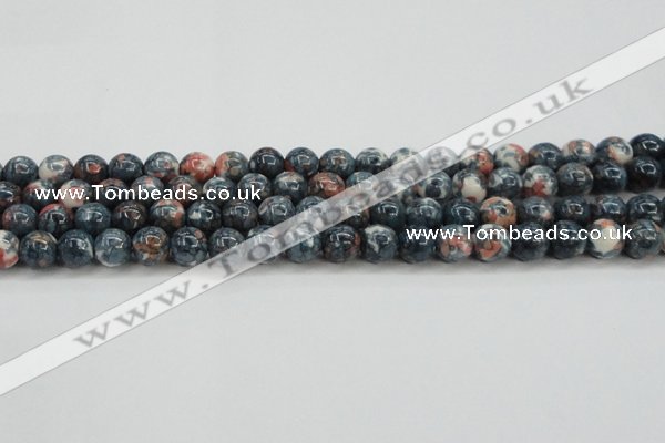 CRF332 15.5 inches 12mm round dyed rain flower stone beads wholesale