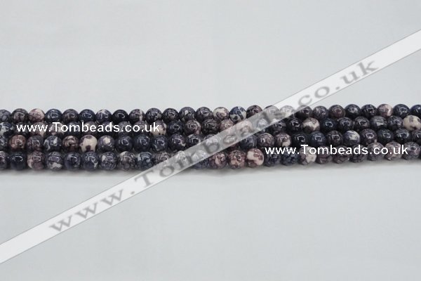CRF335 15.5 inches 4mm round dyed rain flower stone beads wholesale