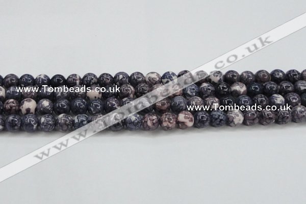 CRF338 15.5 inches 10mm round dyed rain flower stone beads wholesale