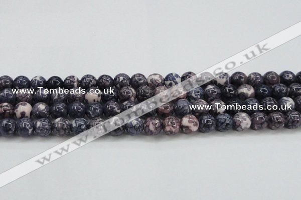 CRF339 15.5 inches 12mm round dyed rain flower stone beads wholesale