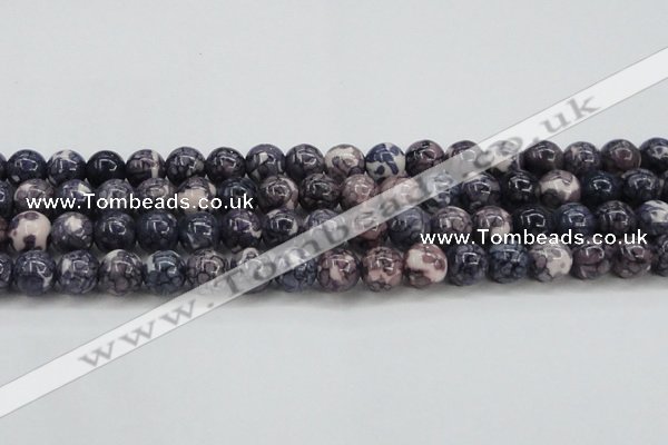 CRF340 15.5 inches 14mm round dyed rain flower stone beads wholesale