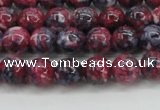 CRF343 15.5 inches 6mm round dyed rain flower stone beads wholesale