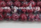CRF344 15.5 inches 8mm round dyed rain flower stone beads wholesale
