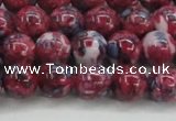 CRF345 15.5 inches 10mm round dyed rain flower stone beads wholesale