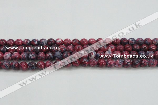 CRF345 15.5 inches 10mm round dyed rain flower stone beads wholesale