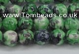 CRF351 15.5 inches 8mm round dyed rain flower stone beads wholesale