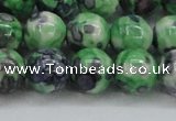 CRF354 15.5 inches 14mm round dyed rain flower stone beads wholesale