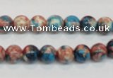 CRF36 15.5 inches 8mm round dyed rain flower stone beads wholesale