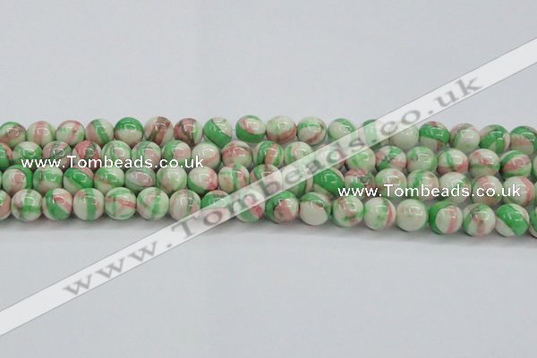 CRF384 15.5 inches 12mm round dyed rain flower stone beads wholesale