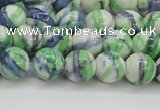 CRF388 15.5 inches 8mm round dyed rain flower stone beads wholesale