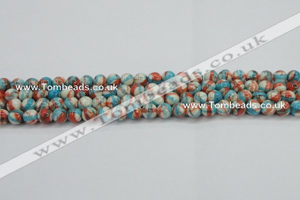 CRF399 15.5 inches 6mm round dyed rain flower stone beads wholesale