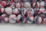 CRF406 15.5 inches 8mm round dyed rain flower stone beads wholesale