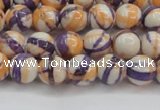CRF411 15.5 inches 6mm round dyed rain flower stone beads wholesale
