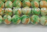 CRF418 15.5 inches 8mm round dyed rain flower stone beads wholesale