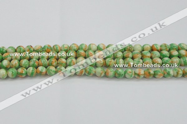 CRF418 15.5 inches 8mm round dyed rain flower stone beads wholesale