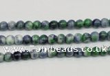 CRF42 15.5 inches 4mm round dyed rain flower stone beads wholesale