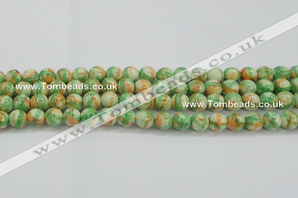 CRF420 15.5 inches 12mm round dyed rain flower stone beads wholesale