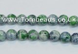 CRF43 15.5 inches 6mm round dyed rain flower stone beads wholesale